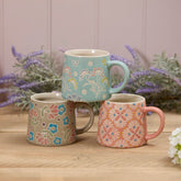 Stoneware abstract design mug
